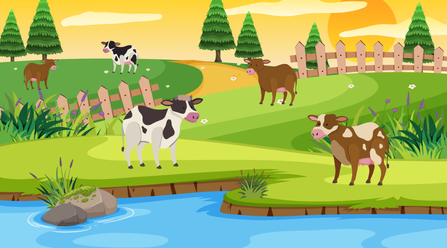 Cattle at sunrise
